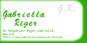 gabriella riger business card